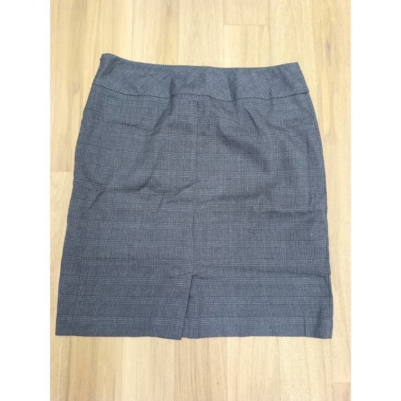212 Women Size 12 Charcoal Gray Grey Black Plaid Work Suit Skirt - Picture 3 of 5